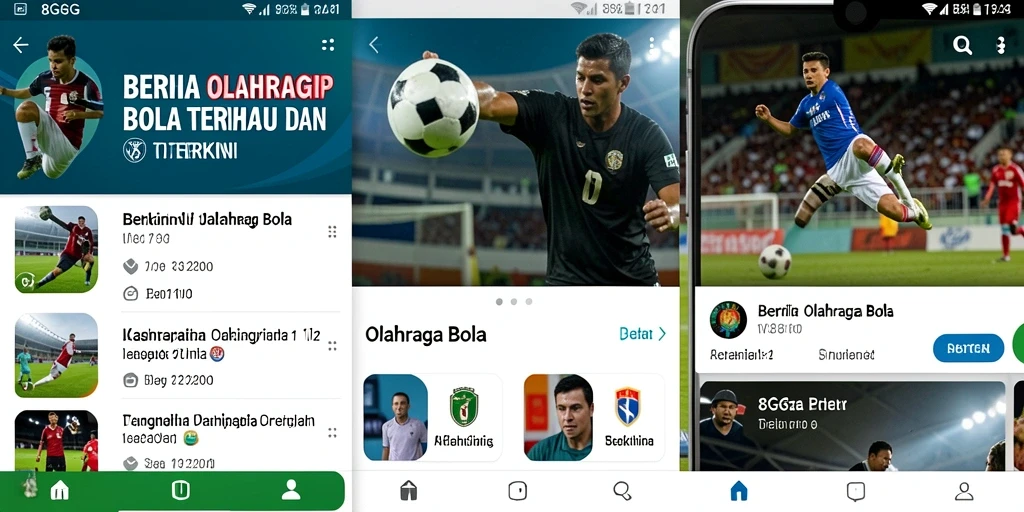 Antarmuka aplikasi 8G8G menampilkan berita olahraga bola secara jelas.