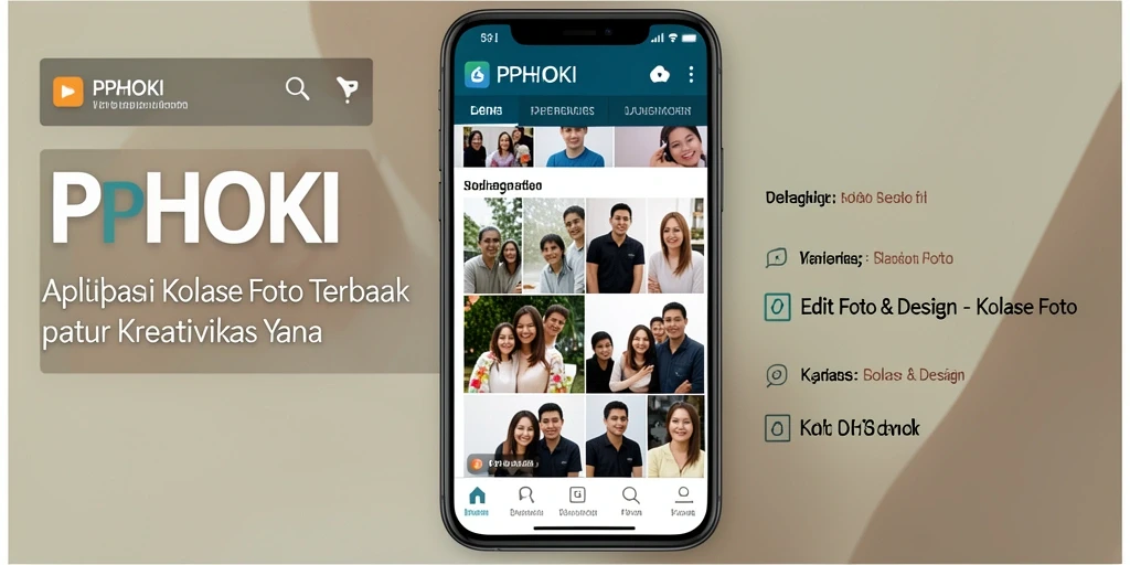 Antarmuka PPHOKI yang intuitif untuk kolase foto yang menarik.
