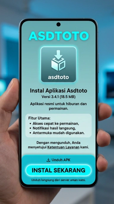 Tampilan halaman APK asdtoto