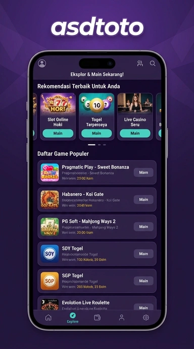 Tampilan katalog aplikasi asdtoto
